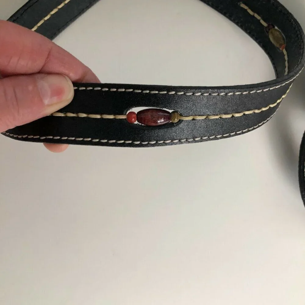 NEW Western Festival Coastal Cowgirl Leather Beaded Belt